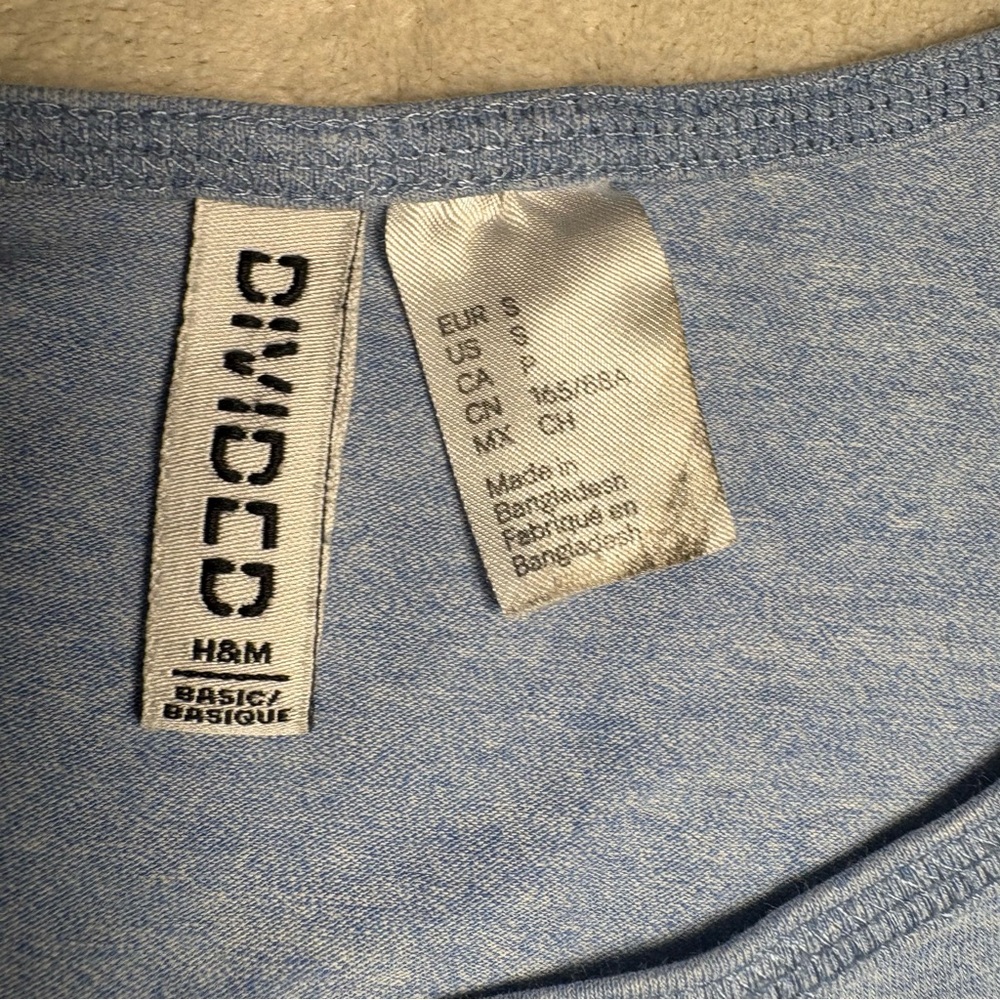 Divided basic blue tank top - Picture 5 of 5